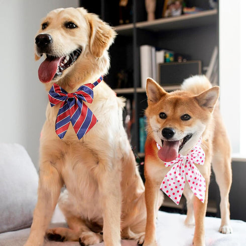Segarty Dog Neck Bows, 30PCS Adjustable Pet Bowties Collar for Medium Large Dogs, Grooming Accessories for Christmas
