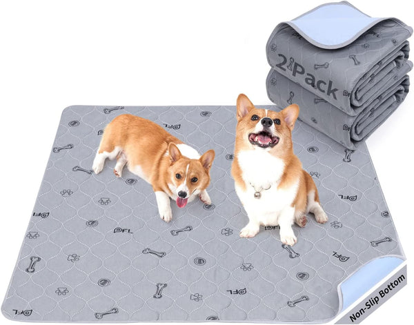 Washable Puppy Pads 2 Pack,Absorbent Washable Pee Pads for Dogs, Reusable Whelping