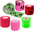 Prairie Horse Supply 2 Inch Vet Wrap Tape Bulk (Pack of 6) - Green, Pink, Red, Black Paw Prints