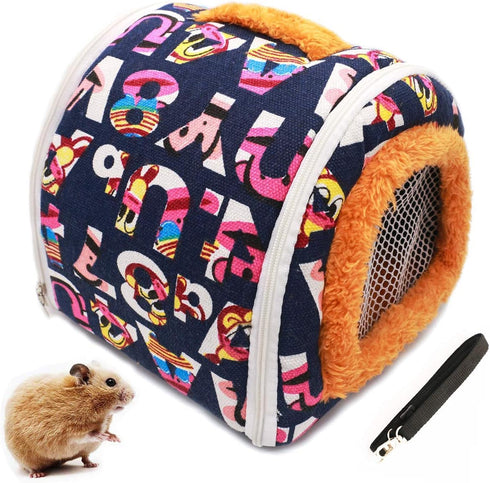 KAMEIOU Soft Small Animal Pet Carrier Bag, Chinchilla, Hamster, Guinea Pig, 8 x 8 Inches