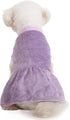 FabriCastle Dog Dress Sweater, Pack of 3, Ultra Soft and Warm Pet Sweaters for Small or Medium Dogs (Pink, Violet,