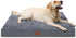 MIHIKK Extra Large Waterproof Dog Bed - Orthopedic Dog Bed for Crate, Removable Washable Cover, 48x30 Inch, Grey