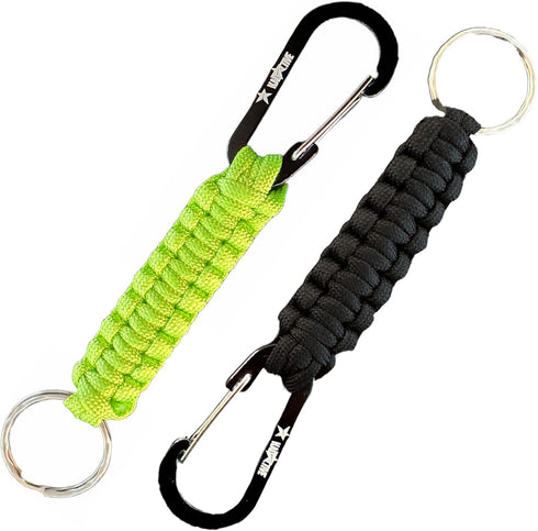 Paracord Keychain with Carabiner, 2Pcs Carabiner Keychain for Backpack, Survival, Camping, Men