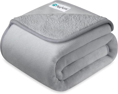 PetAmi Waterproof Dog & Cat Blanket, Pee Proof for Couch, Reversible, Soft