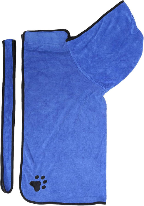 Zoeyilan Dog Bathrobe Towel, Pet Dog Hooded Bathrobe Bath Towel Coat, Dog Drying Coat, Wearable Soft Bath Robes