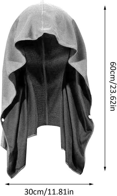 Generic 23.6x11.8in Cooling Hooded Towels - Cold Neck Wraps, Instant Chill Towels Uv Protection Outdoor Heat Relief |