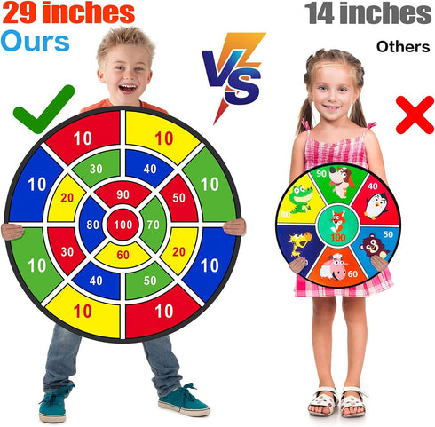 29" 3 4 5 6 7 8 9 10 11 12 BooTaa Large Dart Board for Kids, Kids Dart Board with Sticky Balls, Boys Toys, Indoor/Sport