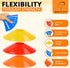 Soccer Cones for Drills with Mesh Bag & Strap, Flexible Heavy-Duty Sports Cones for Practice, Training