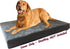 Dogbed4less DIY Pet Bed Pillow, Grey MicroSuede Duvet Cover and Waterproof Internal Case for XL Dog at 55X47X4 Inch -