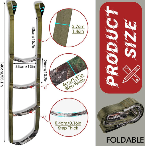 Step Climbing Aider - Climbing Stick Aiders for Hunting Rope Ladders Tree Steps Aider Gear