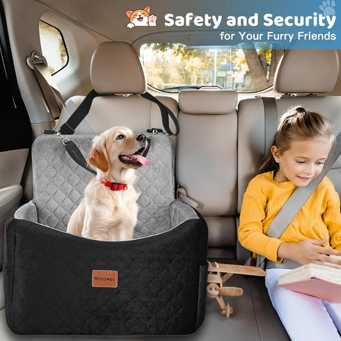 Mmczwgc 40 lbs 6-Inch 3 2 Dog Car Seat for Small Medium Dogs Up to Dog Booster Seat with Memory Foam, Pet Car Seat