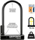 Kryptonite Keeper Bike U-Lock Standard with Braided Steel Cable - Heavy Duty Anti-Theft Bicycle U Lock, Black