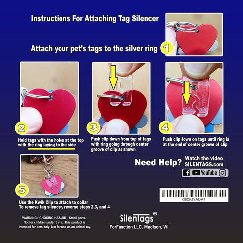 Tag Silencer with Kwik Clip and Tag Ring