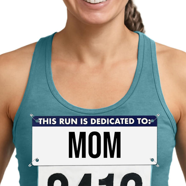 This Run is Dedicated to Name Bib Kit Add-Your dedication Running Accessory