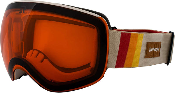 Retrospec G2 Ski and Snowboard Goggles for Men and Women, Magnetic 100% UV Blocking, Anti-Scratch and Anti-Fog Lenses.