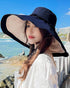Super Wide Brim Cotton Floppy Sun Hat for Women, Packable Reversible UV Protection for Summer Beach Travel