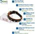 Genuine Leather Spike Dog Collar, 1" Wide, Full Grain Heavy Duty, Comfortable Inner Padded for Small Breeds (S, Fit