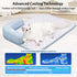 Lunale 21"x15"x4") All-Season Ice Fabric Cat Bed with Cushioned Pillow/Play Ball/Washable Mat for Cats, Kittens & Small