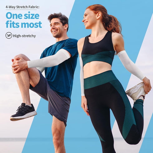 YESLIFE UV Sun Protection Arm Sleeves for Men & Women - UPF 50 Cooling Sports Sleeves
