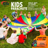 (6 GSi Kids Play Parachute Rainbow Parachute Toy Tent Game for Kids Gymnastics Cooperative Play and Outdoor Playground