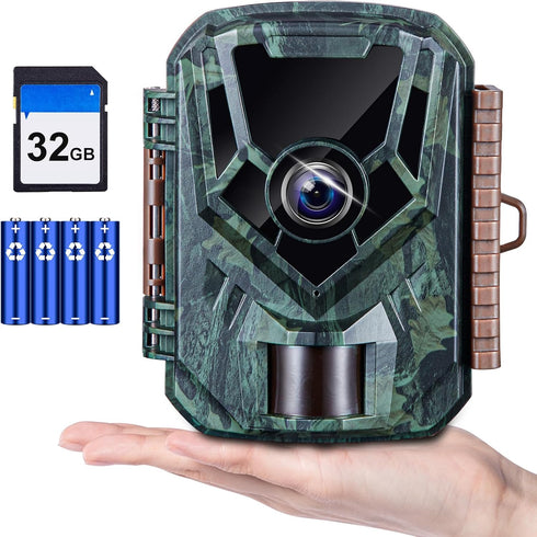 KJK Trail Camera 36MP 2.7K, Mini Game Camera with Night Vision, Waterproof with 2.0” HD TFT Screen