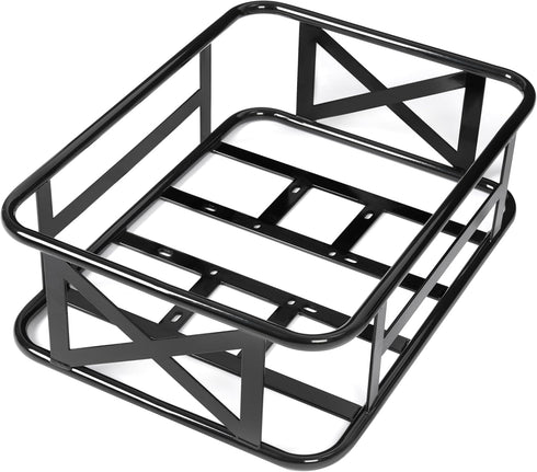 KUAFU Electric Bike Rear Basket - Compatible with Mukkpet GM/GL Series & Suburban, Large Capacity Steel
