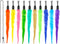 10PCS Cat Worm Toy for Cats - Cat Wand Toy Accessories and 1PC Black String for Cat Fishing Pole Teaser Kit