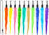10PCS Cat Worm Toy for Cats - Cat Wand Toy Accessories and 1PC Black String for Cat Fishing Pole Teaser Kit