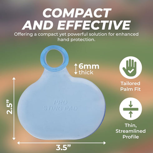 Sting Pad Pro Hand Protector - Fits Left or Right Hand for Baseball, Softball, or Hockey