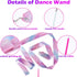 HiUnicorn 2PCS 6.6 Sparkly Dance Ribbon for Kids Girls Princess Mermaid Ballet Ballerina Gymnastics Birthday Party