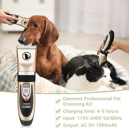 Trimmer Trimmer Ceenwes Dog Clippers Low Noise Pet Clippers Rechargeable Cordless Grooming Tool Professional Dog Hair