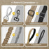 Tactical Dog Leash Heavy Duty 4-6ft, No Pull Bungee for Medium Large Dogs with Padded Double Handle, Brown