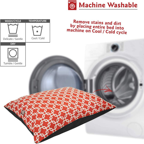 Majestic Pet 46 x 35 Inch Rectangle Large Dog Bed, Washable Non-Slip Comfy Pet Bed, Super Value Pillow Dog Bed