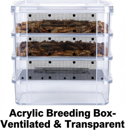 Genrico 4 Flour Breeding Kit Breeding Kit with Mesh of Levels | for with Handle | for Sugar Petaurus, Reptiles