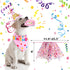 Weewooday 4 Pieces Dog Birthday Outfits, Dog Girl Bandana with Hat and Dress Set for Puppy 1st Birthday Party Supplies