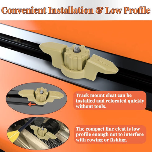 Kayak Anchor Cleat for Track Mount, Standard Kayak Cleat for Rail Mount Accessories