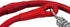 Round Genuine Rolled Leather Shock Absorbing Dog Leash, 3.5" Long, 1/2" Wide, Red for Large Breeds