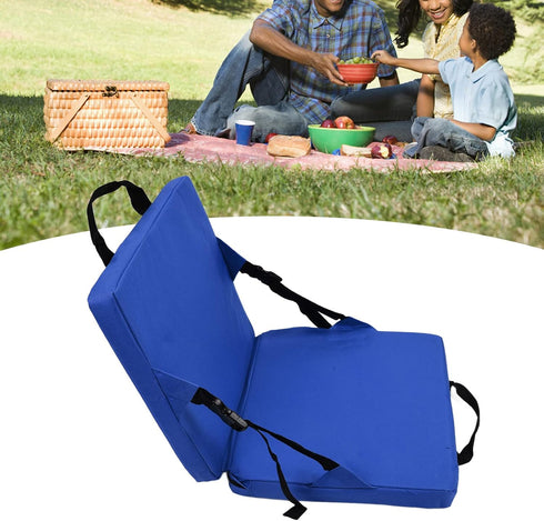 Fofetbfo Chair Cushion, Foldable Soft Seat Cushion with Backrest, Portable Camping Chair Pads for Outdoor Camping