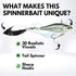 LUNKERHUNT Spinner Baits for Bass Fishing, Tail Spinner Lure, Unique Blade Baits for Bass and Trout