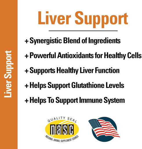 Vet Classics Liver Support Supplement for Dogs & Cats, 60 Soft Chews - B-Vitamins, Glutathione, Milk Thistle
