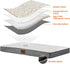 EHEYCIGA Orthopedic Dog Beds for Large Dogs, Removable Washable Cover for Crate, Beige, 35x23