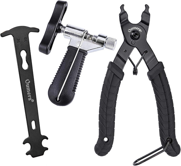 Oumers Bike Link Plier + Chain Breaker Splitter Tool + Chain Checker - Chain Cutter Connector Wear Indicator