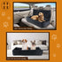 100LBS Dog Car Seat for Large Dogs Under - Pet Booster Back Seat Bed with Safety Tethers & Storage Pocket, Removable