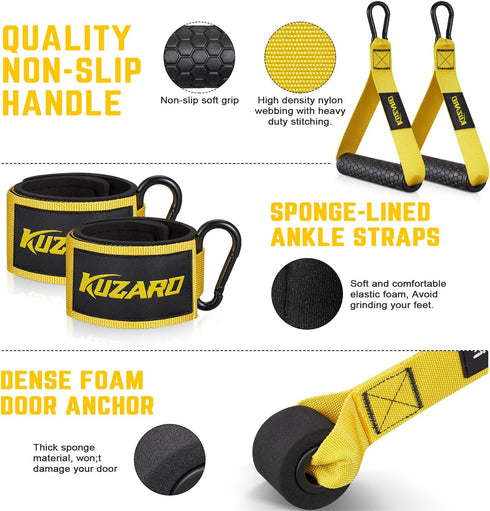 Resistance Bands for Working Out, 300lbs 360lbs Heavy Exercise Bands with Handles for Muscle Training