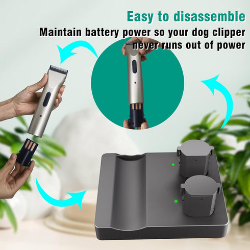 Battery Charger Stand with Type-C - Compatible with Wahl Arco and Arco SE Pet Dog Clipper Replacement Battery