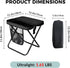 ABUUL 265Lbs, Portable Collapsible Stool - Folding Chair with Storage Pouch, Convertible Satchel for Hands-Free Carry