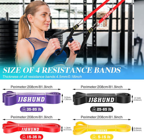 Resistance Bands, Pull Up Assistance Bands Pull Up Bands Exercise Bands for Men Women, Workout Bands for Working Out, Muscle Strength Training, Body Stretching by jjshund