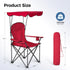 Heavy Duty Canopy Lounge Chair with Sunshade - Ideal for Travel