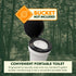 5 SE Portable Black Plastic Toilet Seat Lids, Fits a Gallon Bucket, Great for Camping, Outdoor Activities,