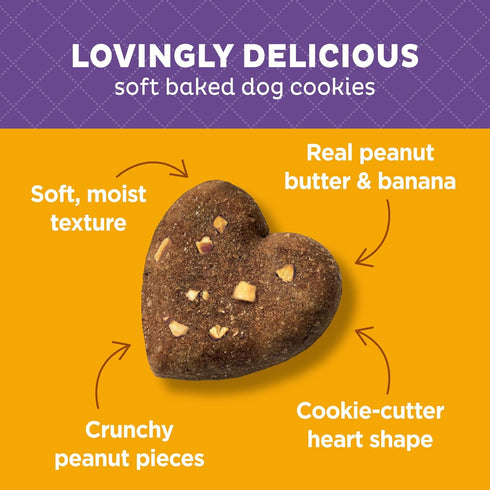 Old Mother Hubbard Wellness Wholesome Indulgences Peanut Butter & Banana Flavor Natural Dog Treats, 10 Ounce